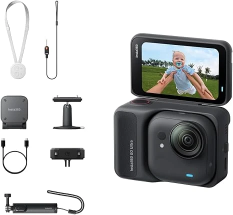 كاميرا إنستا 360 جو ألترا 4K، حزمة المبدعين، أسود منتصف الليل، تصوير بدقة 4K بمعدل 60 إطارًا في الثانية، مع تثبيت فلوستيت، ومقاومة للماء حتى عمق 10 أمتار - انستا 360 - Image 4