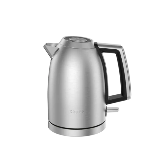 KRUPS Excellence Electric Kettle 1.7L, Brushed Metal Finish, 2400W, 360° Rotational Base, Automatic Shut-Off, Silver KRUPS Excellence Electric Kettle 1.7L, Brushed Metal Finish, 2400W, 360° Rotational Base, Automatic Shut-Off, Silver
