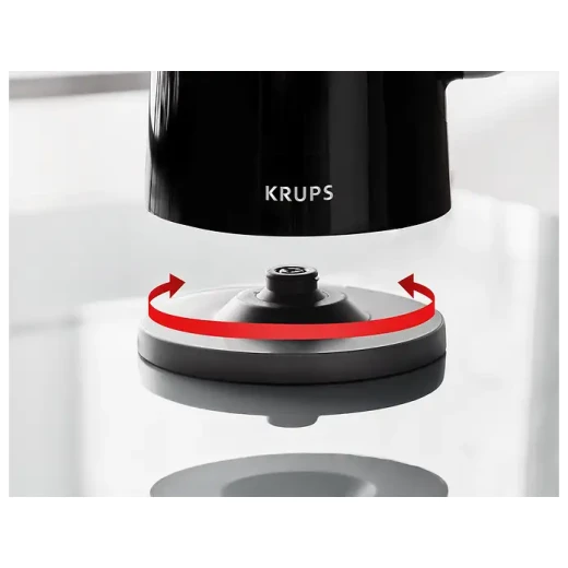 KRUPS Smart'n Light BW8018 Kettle, 1.7L, Temperature Control, Digital Display, 5 Temperature Settings, Double-Wall, Black - Krups - Image 2