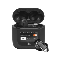 JBL Tour Pro 2 Wireless Earbuds, Adaptive Noise Cancelling, JBL Pro Sound, Spatial Audio, Smart Charging Case with 1.45" Display, Black