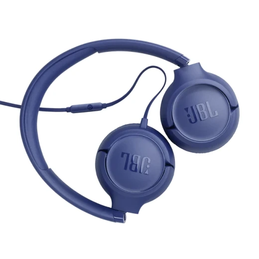 JBL Tune 530 Wired Over-Ear Headphones, JBL Pure Bass Sound, 33mm Dynamic Drivers, Hands-Free Calls, Tangle-Free 3.5mm Cable, Blue - JBL - Image 2