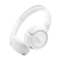 JBL Tune 680NC Wireless On-Ear Headphones, Adaptive Noise Cancelling, JBL Pure Bass & Spatial Sound, Bluetooth 6.0, 32mm Drivers, Wired & Wireless Connectivity, White