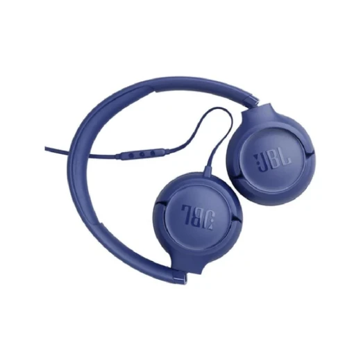 سماعات جي بي إل Tune 530C سلكية بمنفذ يو إس بي سي باللون الأزرق، صوت JBL Pure Bass، صوت عالي الدقة، ميكروفون وتحكم بثلاثة أزرار، معادل صوت، خفيفة وقابلة للطي - جي بي ال - Image 2