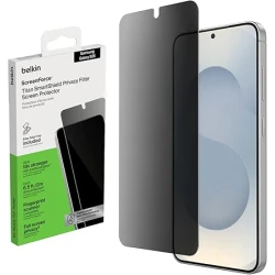 واقي شاشة خصوصية بيلكن ScreenForce Titan SmartShield لهاتف سامسونج جالكسي S26، خصوصية ثنائية الاتجاه، مقاوم للخدوش والصدمات، صلابة 9H، مضاد للبصمات، فائق النحافة