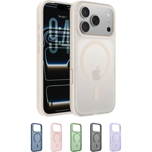Belkin SheerForce Grip Case for iPhone 17 Pro, MagSafe & Qi2 Compatible, Slim Transparent Sand Design, Anti-Slip Grip, Raised Edges & Drop Protection Belkin SheerForce Grip Case for iPhone 17 Pro, MagSafe & Qi2 Compatible, Slim Transparent Sand Design, Anti-Slip Grip, Raised Edges & Drop Protection