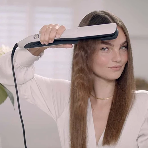 BaByliss Steam Lustre Professional ST595SDE Hair Straightener, 36mm Ceramic Plates, 4g Steam, Up to 210°C, Silver - Babyliss - Image 4