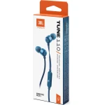 JBL Tune 110 سماعات أذن سلكية داخل الأذن، صوت JBL Pure Bass، محركات 9 مم، ميكروفون مدمج، تحكم بزر واحد، أزرق - جي بي ال