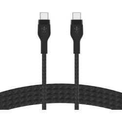 كابل شحن بيلكن فاست تشارج برو فليكس مضفر USB-C، يدعم Power Delivery، معتمد USB-IF، شحن سريع، بطول 1 متر، أسود