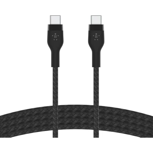 Belkin Fast Charge Pro Flex Braided USB-C Charging Cable, USB-IF Certified, Power Delivery PD Fast Charging, 1m, Black Belkin Fast Charge Pro Flex Braided USB-C Charging Cable, USB-IF Certified, Power Delivery PD Fast Charging, 1m, Black