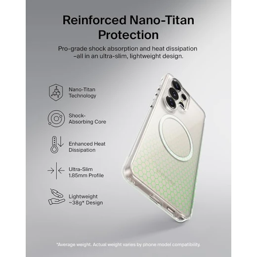 جراب Belkin SheerForce شفاف ومغناطيسي لهاتف Samsung Galaxy S26 Ultra، حماية سقوط 4م، شحن Qi2، مقاوم للخدش والاصفرار، تصميم نحيف - بيلكين - Image 3