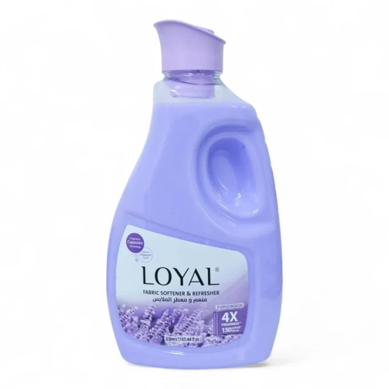 منعم ومعطر الأقمشة Loyal Purple Passion بحجم 3 لتر، انتعاش 4X وعطر لافندر يدوم طويلًا، يكفي حتى 150 غسلة ومناسب لجميع أنواع الأقمشة والغسالات
