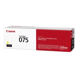تونر كانون Canon 075 أصفر أصلي لطابعات الليزر، إنتاجية تصل إلى 1300 صفحة، طباعة ملونة عالية الجودة، متوافق مع طابعات Canon i-SENSYS وسهل التركيب