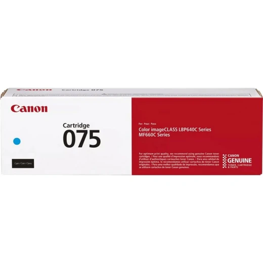 تونر كانون Canon 075 Cyan أصلي أزرق سماوي لطابعات الليزر، إنتاجية عالية تصل إلى 21,000 صفحة، ألوان زاهية ونتائج احترافية للطباعة المكتبية تونر كانون Canon 075 Cyan أصلي أزرق سماوي لطابعات الليزر، إنتاجية عالية تصل إلى 21,000 صفحة، ألوان زاهية ونتائج احترافية للطباعة المكتبية