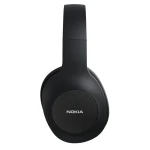 سماعات Nokia Essential E1200 اللاسلكية، بلوتوث، بطارية تصل إلى 40 ساعة تشغيل، تصميم خفيف وقابل للطي، وسائد مريحة، منفذ 3.5 مم، أسود - نوكيا