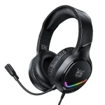 ONIKUMA X31 Wired Gaming Headset with RGB Lighting, 50mm Speakers, Noise-Cancelling Microphone, USB & 3.5mm Audio, 2.2m Cable, Black - Onikuma