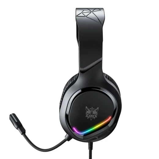 ONIKUMA X31 Wired Gaming Headset with RGB Lighting, 50mm Speakers, Noise-Cancelling Microphone, USB & 3.5mm Audio, 2.2m Cable, Black - Onikuma - Image 2
