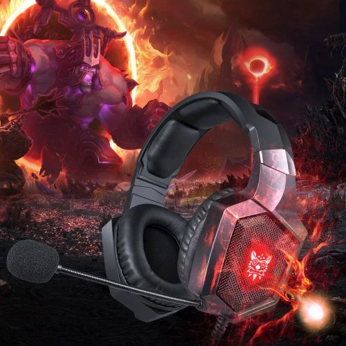 ONIKUMA K8 Professional Wired Gaming Headset with 50mm Speakers, Built-In Microphone, Stereo Sound, USB & 3.5mm, 2.2m Cable, Black - Onikuma - Image 3