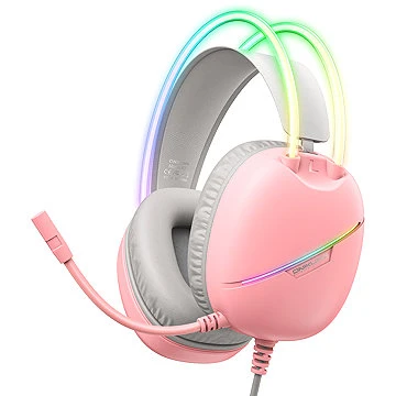 ONIKUMA X33 Wired Gaming Headset Pink, Immersive Sound, Noise-Cancelling Microphone, Soft Cushions, Built-In Volume Control, Multi-Platform Compatible ONIKUMA X33 Wired Gaming Headset Pink, Immersive Sound, Noise-Cancelling Microphone, Soft Cushions, Built-In Volume Control, Multi-Platform Compatible