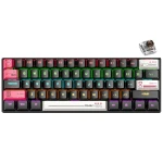 لوحة مفاتيح ألعاب ONIKUMA G55 ميكانيكية سلكية USB بإضاءة RGB قابلة للتخصيص، أغطية مفاتيح قابلة للاستبدال، تصميم متين، لون أسود - أونيكوما