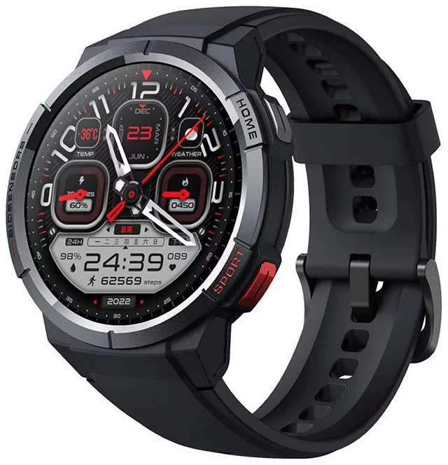 ساعة مي برو Watch GS الذكية بشاشة AMOLED قياس 1.43 بوصة، GPS، 70 وضعًا رياضيًا، مكالمات وإشعارات، بطارية حتى 24 يومًا ومقاومة للماء 5ATM – أسود - مي برو