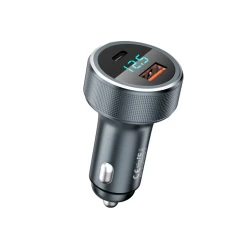 شاحن سيارة ريماكس Salo RCC215 ثنائي المنافذ USB وUSB-C بقدرة 58.5W مع PD وQuick Charge للشحن السريع