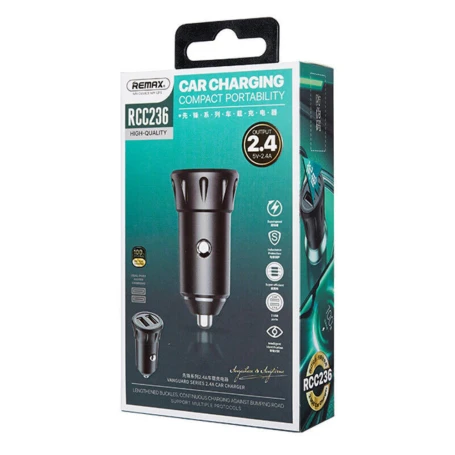 Remax RCC236 Vanguard Series Dual USB Car Charger 18W 2.4A Fast Charging with Multiple Safety Protections for Cars and Trucks - Remax - Image 2