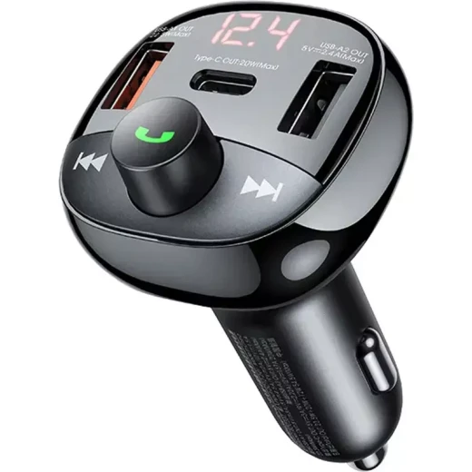 Remax RCC331 54.5W PD QC Car Charger with Bluetooth FM Transmitter, USB & USB-C, MicroSD Music Player, Hands-Free Speakerphone Remax RCC331 54.5W PD QC Car Charger with Bluetooth FM Transmitter, USB & USB-C, MicroSD Music Player, Hands-Free Speakerphone