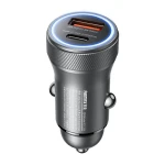 Remax RCC335 Seaya Series 30W Car Charger with PD & QC Fast Charging and Dual USB Ports for Smartphones, Tablets and Smart Devices - Remax