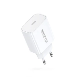 شاحن حائط ريماكس Kiddy Series RP-U133 بقدرة 20 واط USB Type-C PD وPPS للشحن السريع مع قابس EU باللون الأبيض