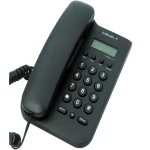 GOL KX-T219CID Corded Telephone for Desktop or Wall Mount with Caller ID, Screen and Elegant Black Design for Home and Office - GOL