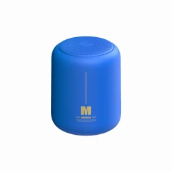سماعة ريمكس Aircity RB-M1 لاسلكية محمولة باللون الأزرق، صوت واضح ومتوازن وتصميم مدمج مناسب للرحلات والاستخدام اليومي