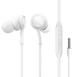Joyroom JR-EW02 Wired In-Ear Earbuds with 3.5mm Connector and Built-In Microphone, Two-Button Remote and Flexible 1.2m Cable