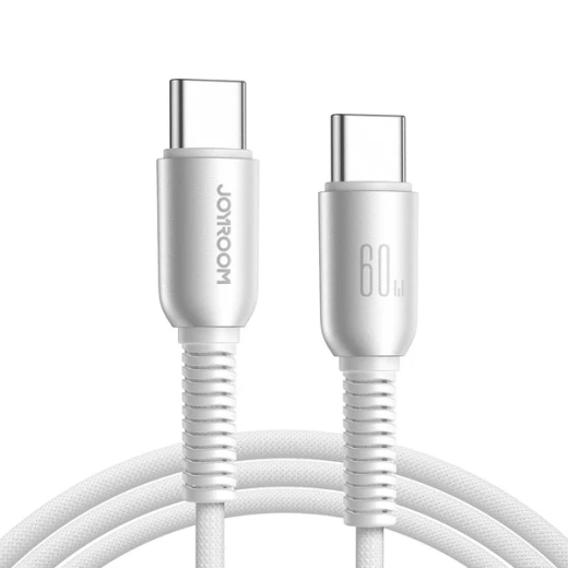كابل جوي روم S-A51 Cutting-Edge بطول 1.2 متر USB-C إلى USB-C، شحن سريع حتى 60 واط ونقل بيانات 480 ميجابت/ثانية، رمادي فاتح كابل جوي روم S-A51 Cutting-Edge بطول 1.2 متر USB-C إلى USB-C، شحن سريع حتى 60 واط ونقل بيانات 480 ميجابت/ثانية، رمادي فاتح