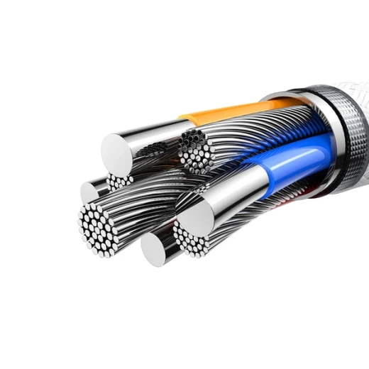 كابل جوي روم S-A51 Cutting-Edge بطول 1.2 متر USB-A إلى USB-C، شحن سريع 3 أمبير ونقل بيانات 480 ميجابت/ثانية، رمادي فاتح - جوي روم - Image 2