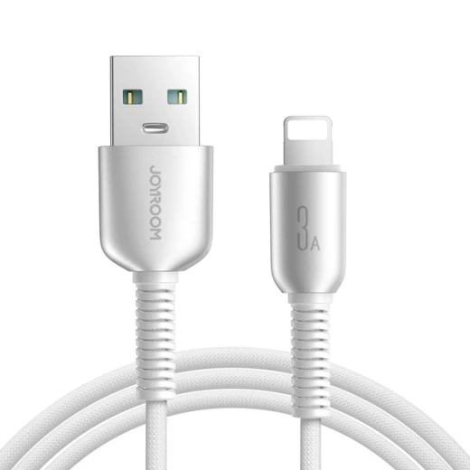 كابل جوي روم S-A51 Cutting-Edge بطول 1.2 متر USB-A إلى Lightning، شحن سريع 3 أمبير ونقل بيانات 480 ميجابت/ثانية، رمادي فاتح كابل جوي روم S-A51 Cutting-Edge بطول 1.2 متر USB-A إلى Lightning، شحن سريع 3 أمبير ونقل بيانات 480 ميجابت/ثانية، رمادي فاتح