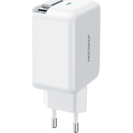 شاحن Joyroom USB-C بقدرة 67W مع كابل USB-C مدمج قابل للسحب ومنفذين USB-C للشحن السريع، أبيض - جوي روم - Image 2