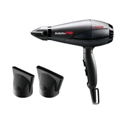 مجفف شعر Babyliss Salon Pro بقوة 2200 واط، سشوار احترافي بتدفق هواء قوي لتجفيف سريع، تقليل الهيشان وتعزيز اللمعان، تصميم عملي وخفيف الوزن
