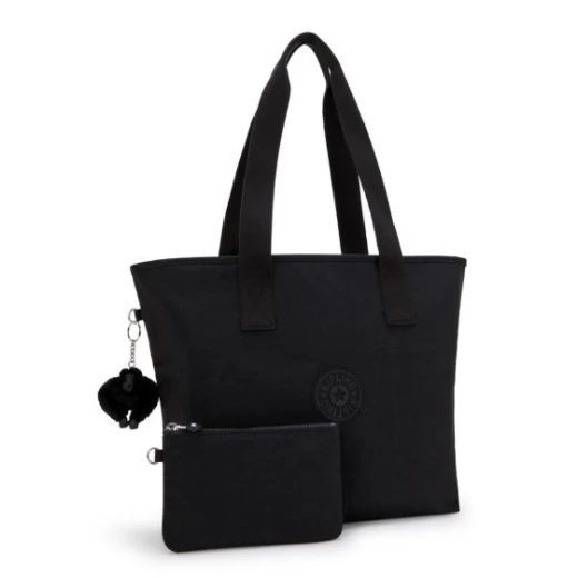 Kipling Anina Medium Tote Bag Black Noir, 20L Capacity, with Removable Zipped Pouch, Internal Pockets, Pen Loops and Adjustable Shoulder Strap - Kipling - Image 2