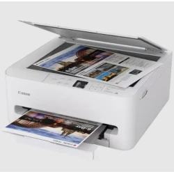 طابعة كانون بيكسما TS6540i لاسلكية نفث حبر متعددة الاستخدامات بدقة 1200×1200 نقطة في البوصة وطباعة تلقائية على الوجهين وشاشة OLED مقاس 1.42 بوصة وطباعة من الهاتف وطباعة صور بدون حدود