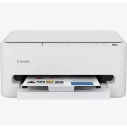 طابعة كانون بيكسما TS4140i متعددة الوظائف لاسلكية تعمل بتقنية نفث الحبر، تصميم صغير الحجم موفر للمساحة، طباعة سريعة، اتصال بالهواتف الذكية، حبر أسود صبغي عالي الجودة، لوحة تحكم سهلة الاستخدام قابلة للإمالة، لون أبيض