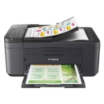 Canon PIXMA TR4645 All-in-One Wireless Printer, 4-in-1 Print Copy Scan Fax, Wi-Fi and Cloud Connectivity, Automatic Double-Sided Printing, Sharp Text and Vivid Color Prints, Compact Home Office Printer, Black - Canon