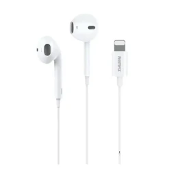 REMAX RM-702i Wired Earphones – White, In-Ear Headphones with Clear Sound, Lightweight & Comfortable Design, Built-In Microphone for Calls, Ideal for Everyday Use