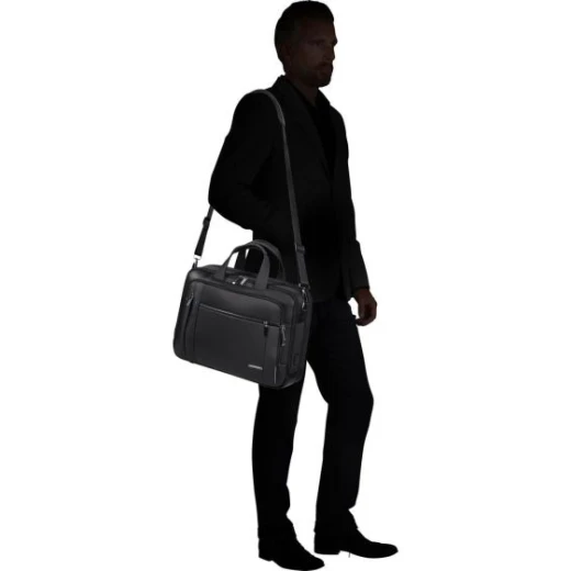 Samsonite Spectrolite 3.0 15.6-Inch Laptop Briefcase Black, Expandable 18-22L Capacity, Laptop and Tablet Compartments, Adjustable Shoulder Strap, Front Pocket, Nylon and Polyester, 42 × 32 × 13/21 cm, 1.4 kg - Samsonite - Image 2