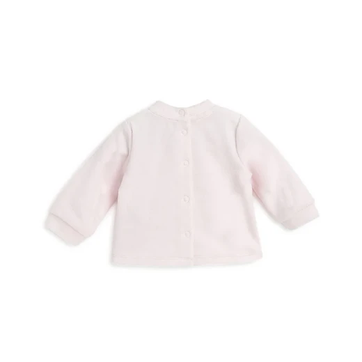 Chicco Light Pink Printed Top and Legging Set for Infants, Long-Sleeve Cotton Blend Top with Back Button Closure and Elastic Waist Leggings, 2-Piece Set - Chicco - Image 3