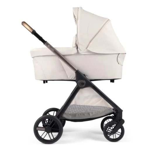Chicco Flexi Amber Glow Baby Carrycot, Suitable from Birth to 6 Months or 9 kg, with Foam Mattress, Breathable Natural Bamboo Fabric, Extendable Water-Repellent UV50+ Canopy, Foldable and Machine-Washable Design, Compatible with Bellagio Stroller, 83 × 43 - Chicco - Image 5