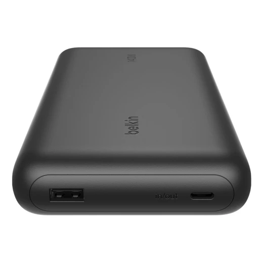 باور بانك بلكن PD140W سعة 25000mAh، شحن سريع بقوة 158 واط، كابل USB-C مدمج، 3 منافذ، شاشة رقمية، أسود باور بانك بلكن PD140W سعة 25000mAh، شحن سريع بقوة 158 واط، كابل USB-C مدمج، 3 منافذ، شاشة رقمية، أسود