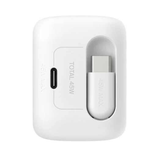 Belkin BoostCharge Pro Dual GaN 45W Charger with Retractable 0.8m USB-C Cable and Extra USB-C Port, Fast Charging, White Belkin BoostCharge Pro Dual GaN 45W Charger with Retractable 0.8m USB-C Cable and Extra USB-C Port, Fast Charging, White