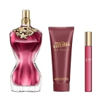 Jean Paul Gaultier La Belle Ladies Gift Set, 3 Pieces with 100 ml Eau de Parfum, 75 ml Body Lotion and Miniature, featuring pear, vetiver and vanilla notes. - Jean paul gaultier