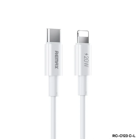 REMAX Dofon Series RC-C123 Type-C & Lightning 20W 2M Fast Charging Cable White REMAX Dofon Series RC-C123 Type-C & Lightning 20W 2M Fast Charging Cable White