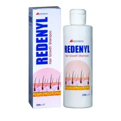 شامبو Medimar Redenyl لنمو الشعر ومكافحة القشرة، 200 مل، تركيبة متقدمة للشعر الدهني والتهاب الجلد الدهني والقشرة، يساعد على العناية بفروة الرأس وتقليل تساقط الشعر
